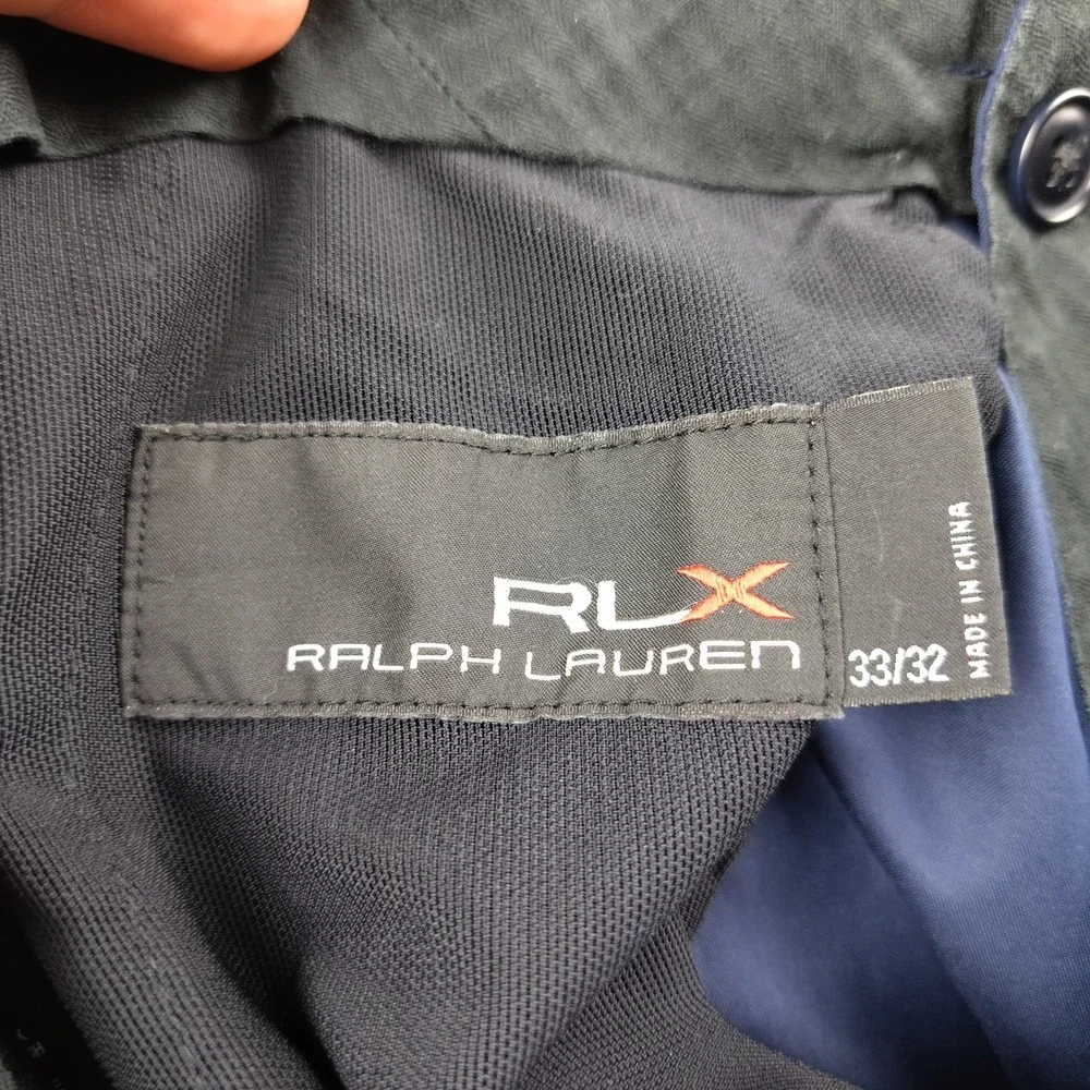 RLX Ralph Lauren Mens Golf Pants Navy Blue Performance Trousers 33x32 Golf Prepp